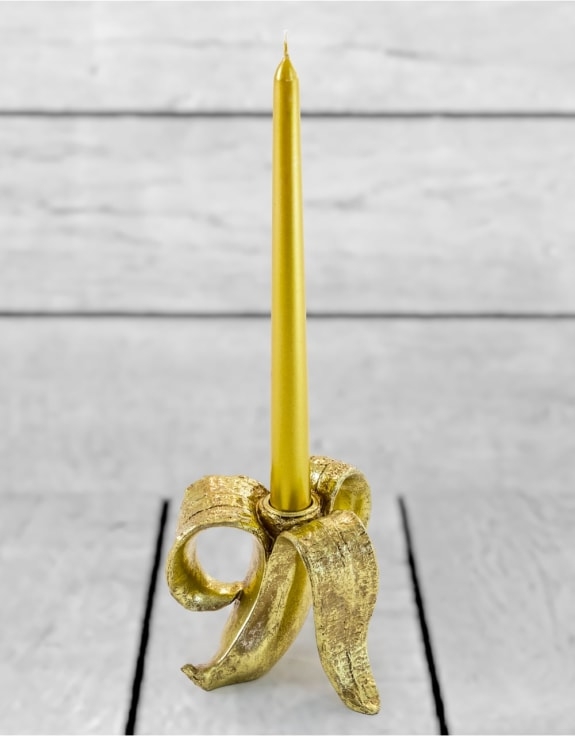 Banana candle holder