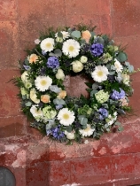 White an Blue Wreath