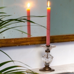 Candlestick Carmen Antique Gold & Glass
